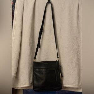Vera Bradley Leather Black Crossbody Bag